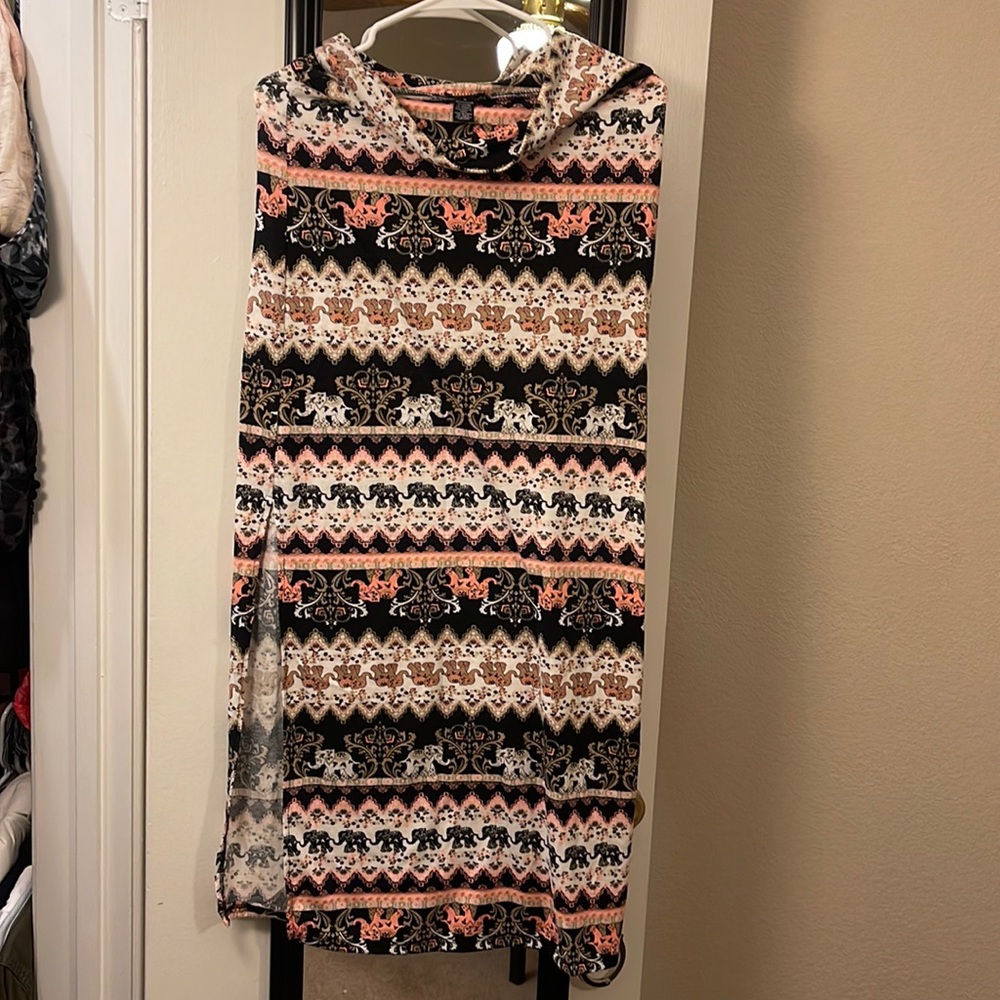 Cute elephant print maxi skirt